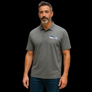 Antigua Seattle Seahawks Gray Polo Shirt 2XL